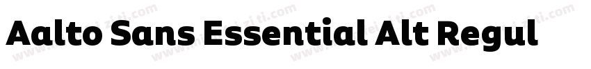 Aalto Sans Essential Alt Regular字体转换